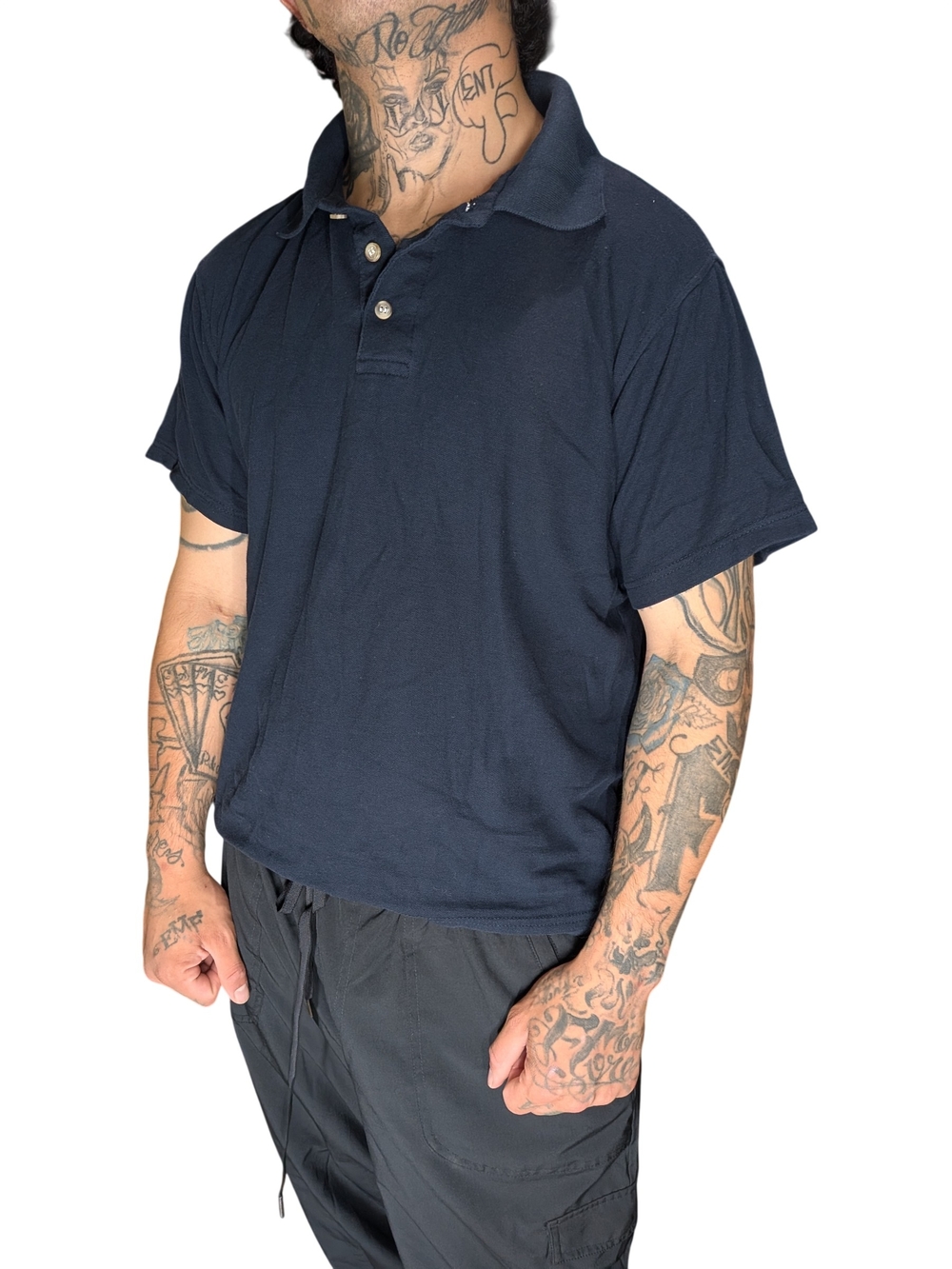 Imperial Men's Dark Navy Blue 100% Cotton Short Sleeve Polo Shirt Size M